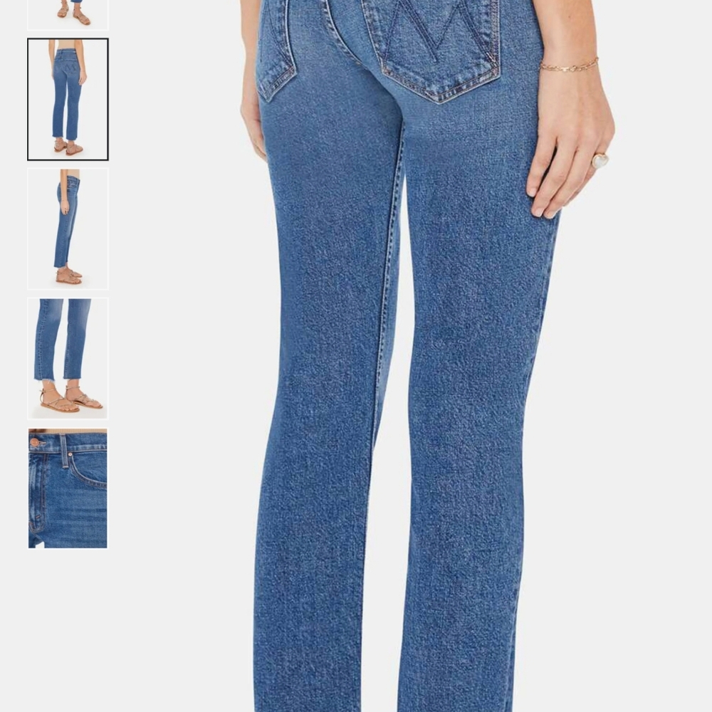 Mother jeans the Mid Rise Dazzler Ankle Fray  Color Riding The Cliffside Size 27